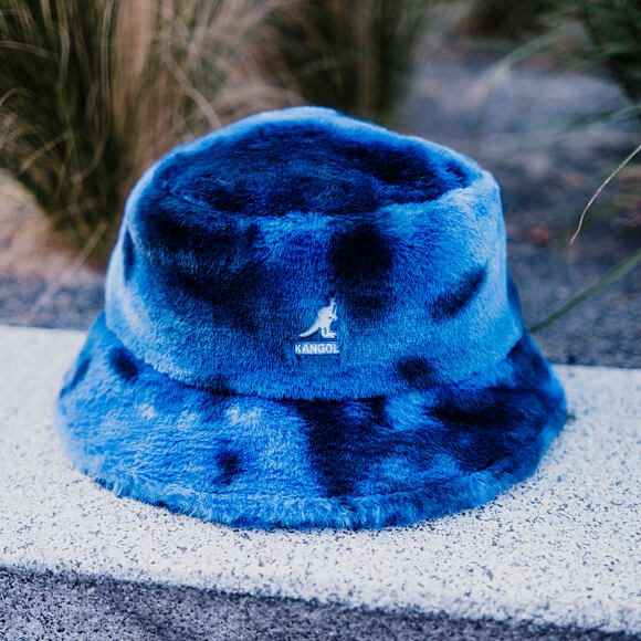 Klobouk Kangol - Faux Fur Bucket - Blue Iridescent Clouds