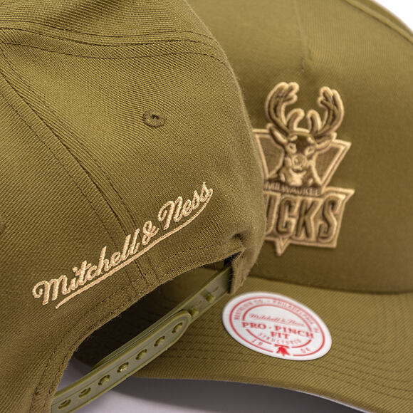 Kšiltovka Mitchell & Ness - NBA Fashion Basic Pro HWC - Milwaukee Bucks - Olive