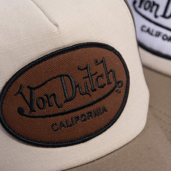 Kšiltovka Von Dutch - Trucker - Cali Patch Olive/Brown