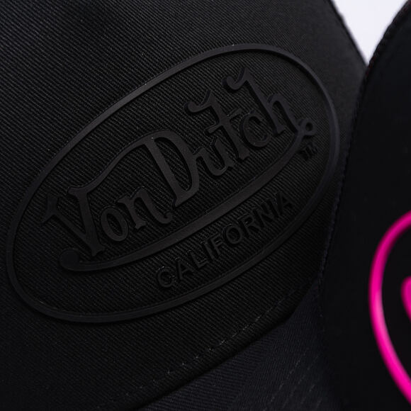 Kšiltovka Von Dutch - Trucker - Rubber Logo Black/Black