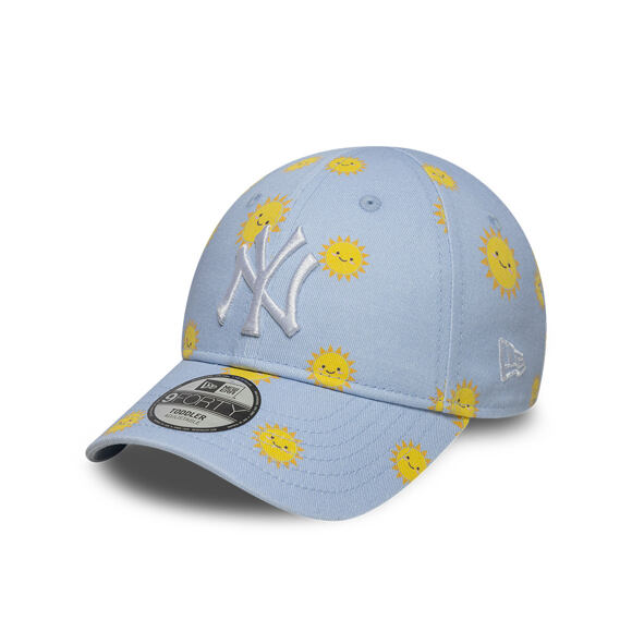 Dětská Kšiltovka New Era - MLB Summer Print 9FORTY - NY Yankees - Sky Blue / Yellow