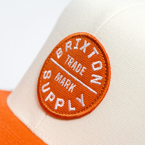 Kšiltovka Brixton - Oath Iii Snapback - Off White/Burnt Orange