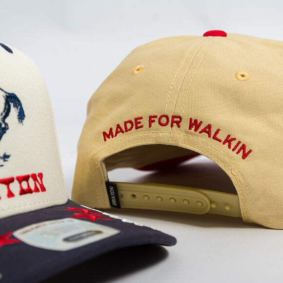 Kšiltovka Brixton - Two Boots C Np Mp Snapback - Celestial Yellow/Red