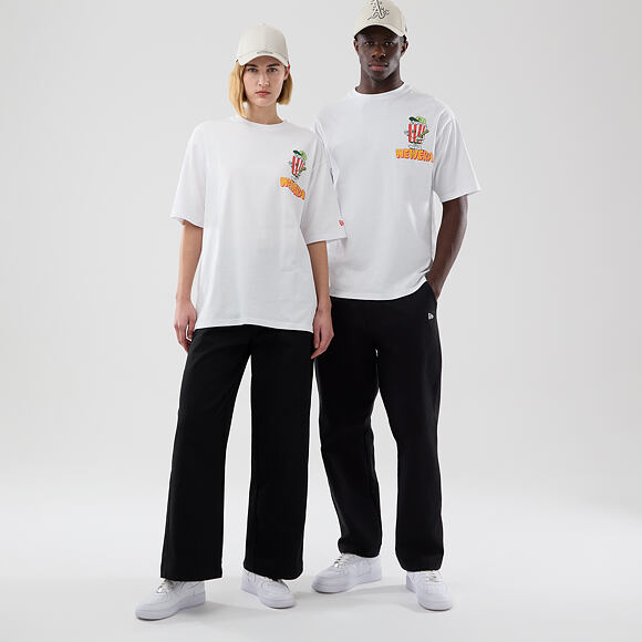 Triko New Era - Branded Food Character Oversized Tee - White
