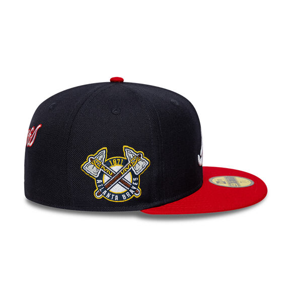 Kšiltovka New Era - MLB IMAGE DROP Cooperstown Icon 59FIFTY - Atlanta Braves - Navy / Scarlet