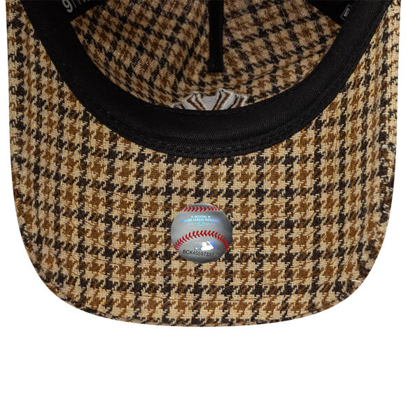 Kšiltovka New Era - MLB Checker 9TWENTY A-Frame - NY Yankees - Camel