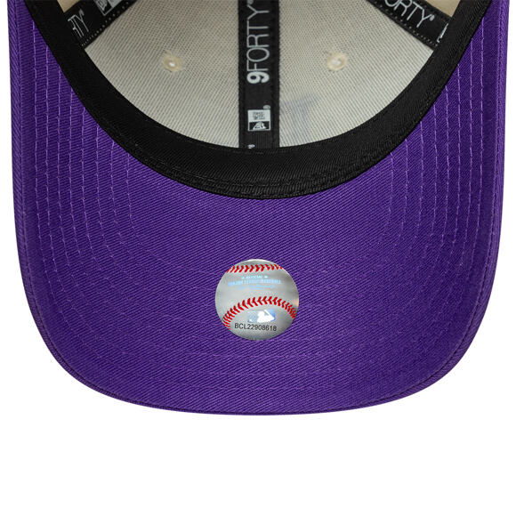 Dětská Kšiltovka New Era - MLB League Essential 9FORTY - LA Dodgers - Cream / Purple