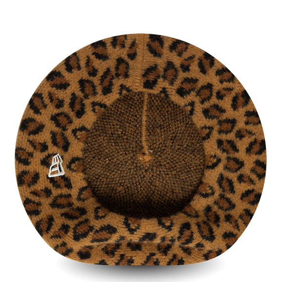 Dámský Baret New Era - MLB Leopard Beret - NY Yankees - Stone / Black