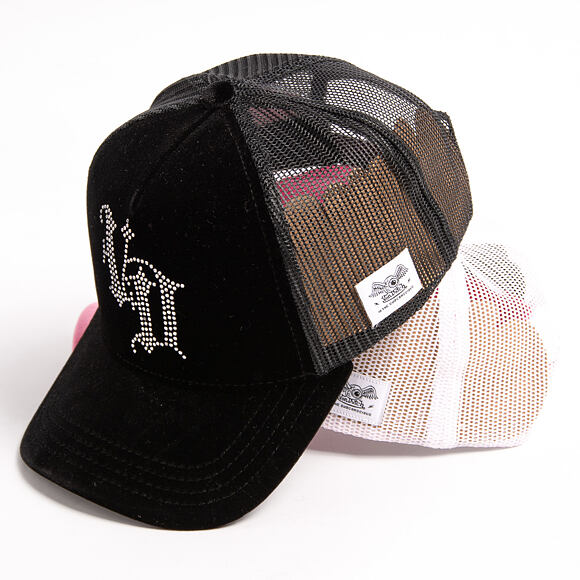 Dámská Kšiltovka Von Dutch - Baseball - Velvet Rhinestone Logo - Black