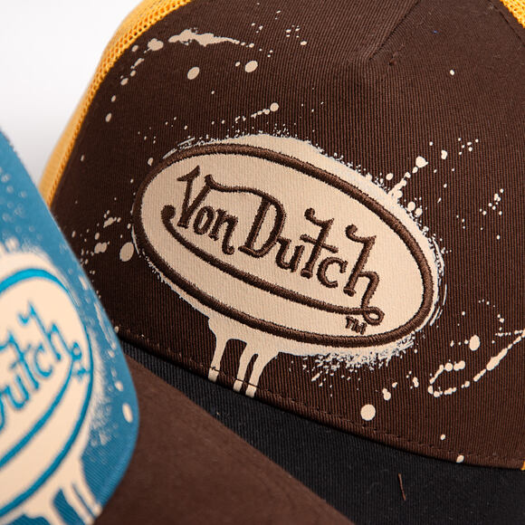 Kšiltovka Von Dutch - Baseball - Print & Embroidery - Yellow / Brown