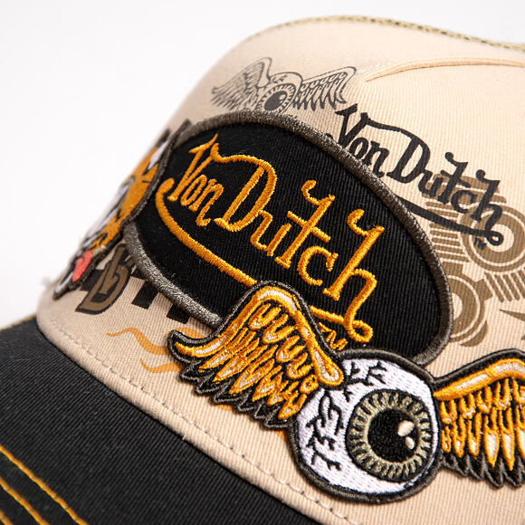 Kšiltovka Von Dutch - Trucker - Patch & Print - Black / White