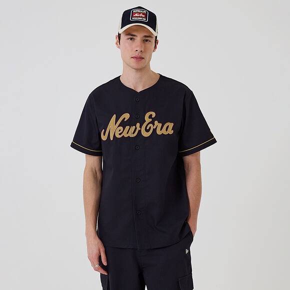 Triko New Era - Branded Straight Hem Jersey - Navy