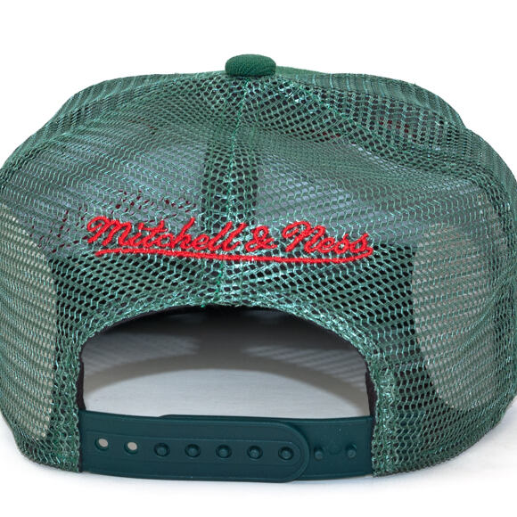 Kšiltovka Mitchell & Ness Court Trucker Milwaukee Bucks Green Snapback