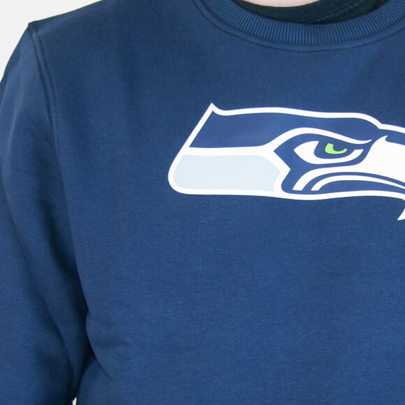Mikina New Era NFL Team Logo Seattle Seahawks Crewneck Blue