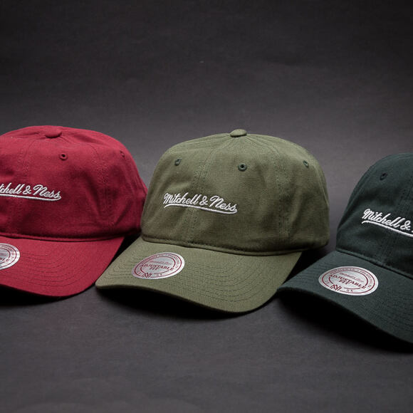 Dad Cap Kšiltovka Mitchell & Ness Chukker Branded Burgundy Strapback