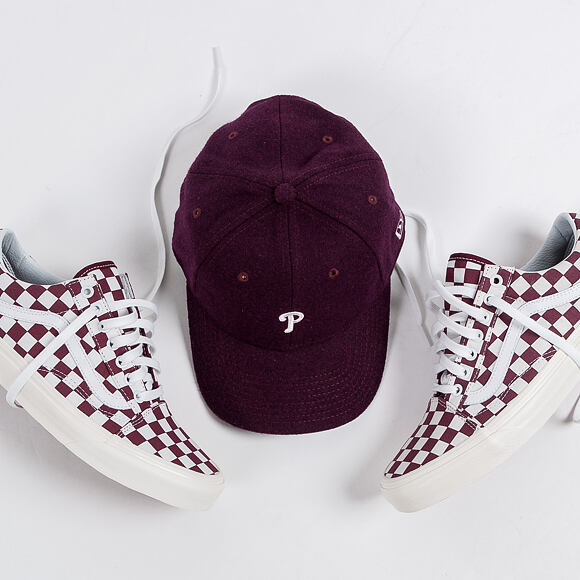 Kšiltovka New Era Melton Mini Classic Philadelphia Phillies Maroon 9TWENTY Strapback