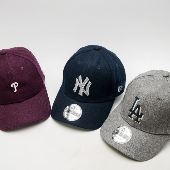 Kšiltovka New Era Wool Felt Logo New York Yankees Navy 9FORTY Strapback