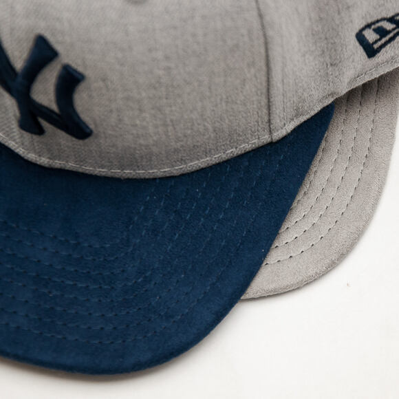 Kšiltovka New Era Heather Suede Snap New York Yankees Heather Grey/Navy 9FIFTY Snapback