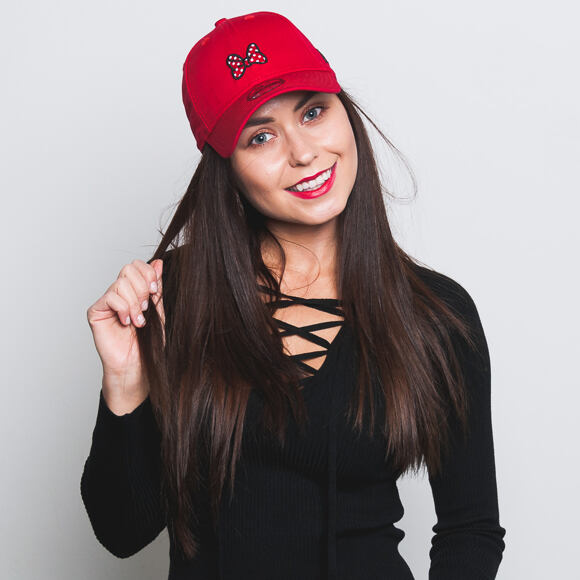 Dětská Kšiltovka New Era Jr Disney Minnie Mouse 9FORTY Youth Scarlet Strapback