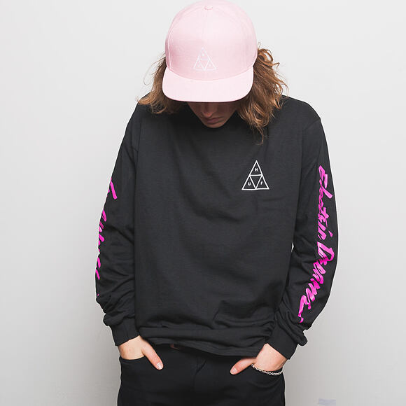 Triko S Dlouhým Rukávem HUF Night Call Triple Triangle Black