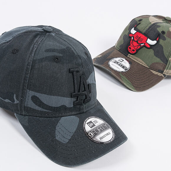 Kšiltovka New Era Washed Camo Chicago Bulls 9FORTY Woodland Camo Strapback