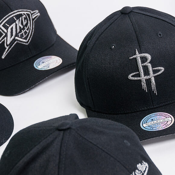 Kšiltovka Mitchell & Ness Melange Logo Houston Rockets Black Snapback