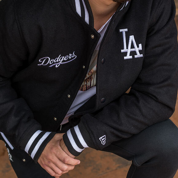 Bunda New Era Los Angeles Dodgers Team Apparel Bomber Black