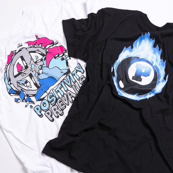 Triko Pink Dolphin Positivity Prevails Tee White PS11911PPWH