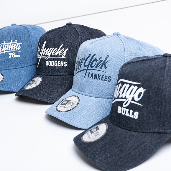 Kšiltovka New Era 9FORTY A-Frame New York Yankees Denim Sky Blue