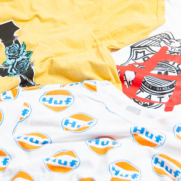 Triko HUF Ignite All Over T-Shirt - white