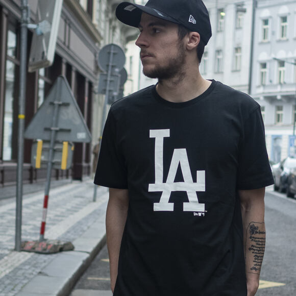 Triko New Era Los Angeles Dodgers Seasonal Team Logo Black/White
