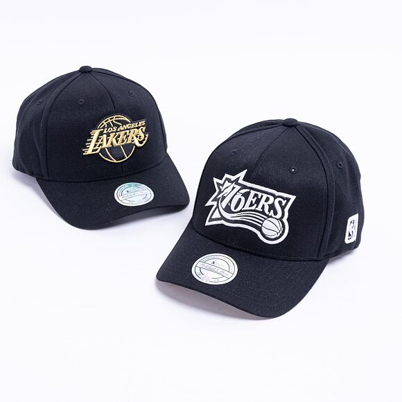 Kšiltovka Mitchell & Ness HWC Philadelphia 76ers Black Outline Snapback Black
