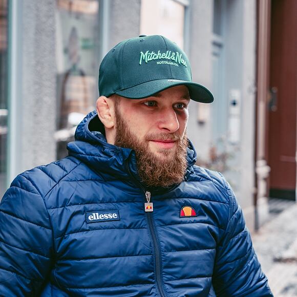 Kšiltovka Mitchell & Ness Pinscript High Crown 110 Forest/Mint Snapback
