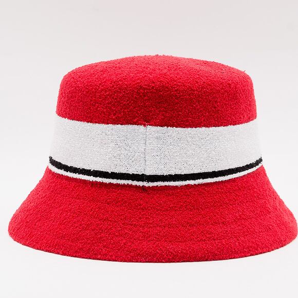 Klobouk Kangol Bermuda Stripe Bucket Scarlet