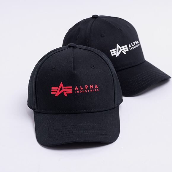 Kšiltovka Alpha Industries Alpha Cap 126912 Black/Red