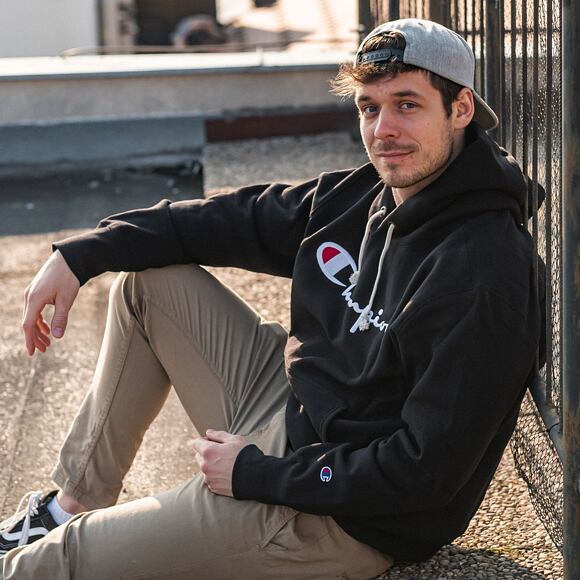 Mikina Champion Hooded Sweatshirt Black 215159 KK001 NBK