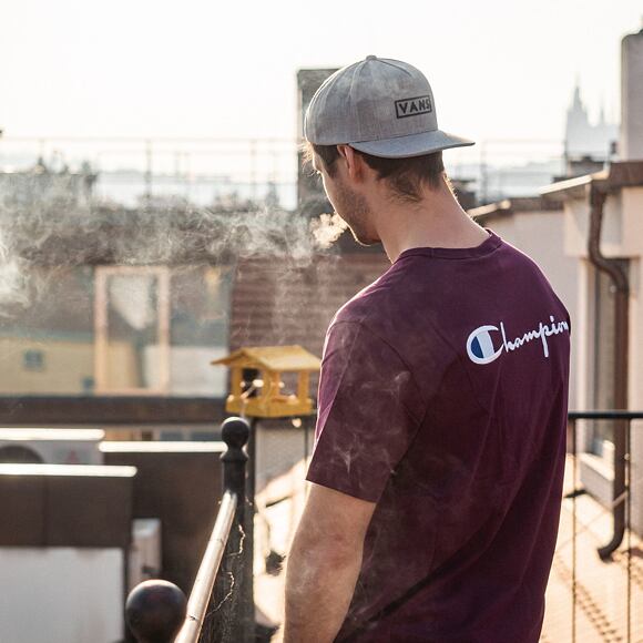 Triko Champion Crewneck T-Shirt Burgundy 214279 VS506