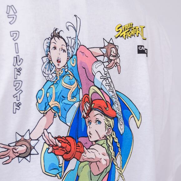 Triko HUF Street Fighter Chun-Li & Cammy T-Shirt White