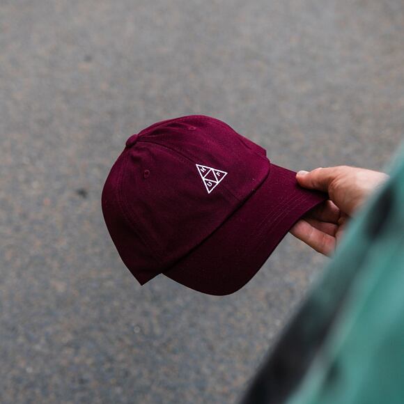 Kšiltovka HUF Essentials TT Logo CV 6 Panel Oxblood