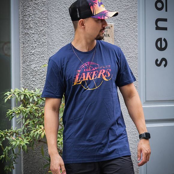 Triko New Era Summer City Infill Tee Los Angeles Lakers Light Navy