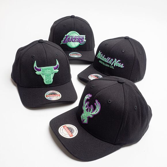 Kšiltovka Mitchell & Ness Nitro Wave Redline Snapback Milwaukee Bucks Black