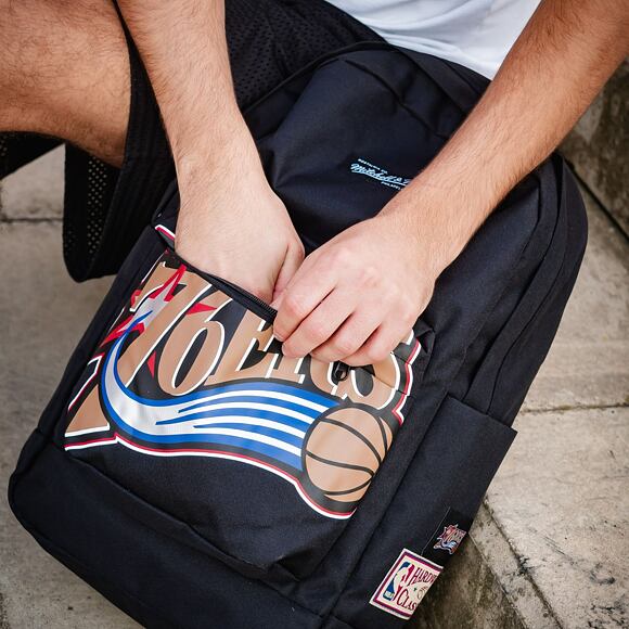 Batoh Mitchell & Ness Philadelphia 76ers Backpack Black