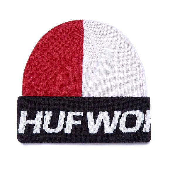 Kulich HUF Huf Street Block Beanie Red/White