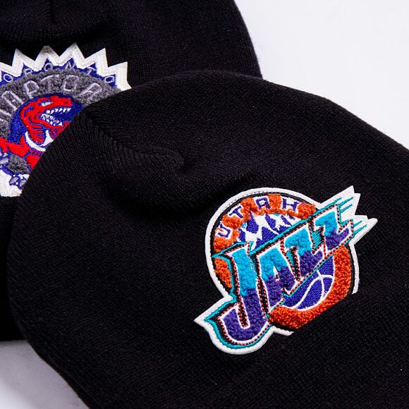 Kulich Mitchell & Ness Utah Jazz Chenille Logo Cuff Knit Black