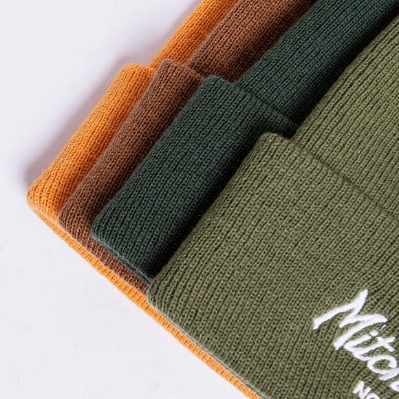 Kulich Mitchell & Ness Branded Pinscript Cuff Knit Olive