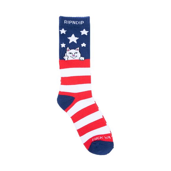 Ponožky Rip N Dip Fuck Ya Merca Socks Red/White/Blue RND9153