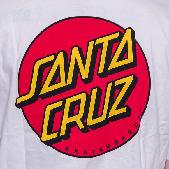 Triko Santa Cruz Classic Dot Chest T-Shirt White