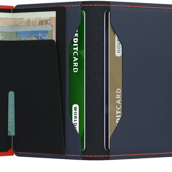 Peněženka Secrid Miniwallet Matte Nightblue & Orange