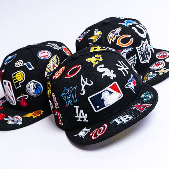 Kšiltovka New Era 59FIFTY MLB All-Over-Patch MLB League Black