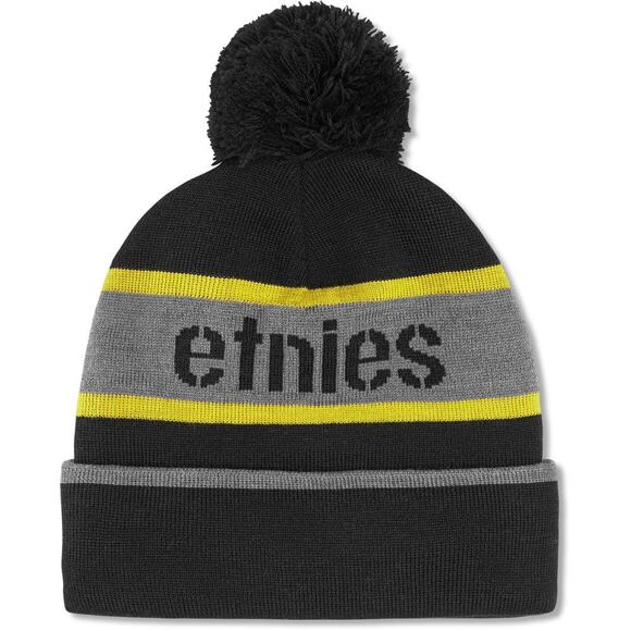 Kulich Etnies Stencil Pom Beanie Yellow / Black